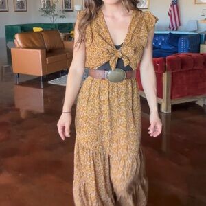 Floral Mustard Dress